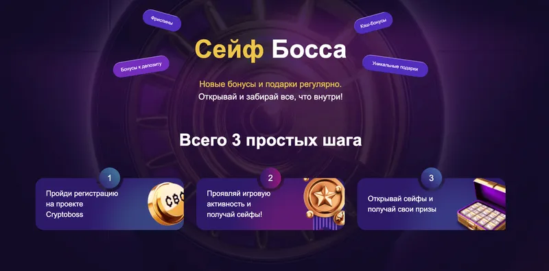 Бонусы казино Cryptoboss